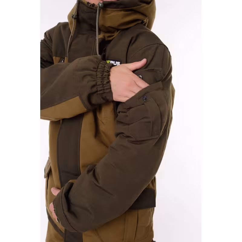 Костюм мужской OneRus Горный -45, ткань Брезент, хаки, размер 52-54, 182-188 см