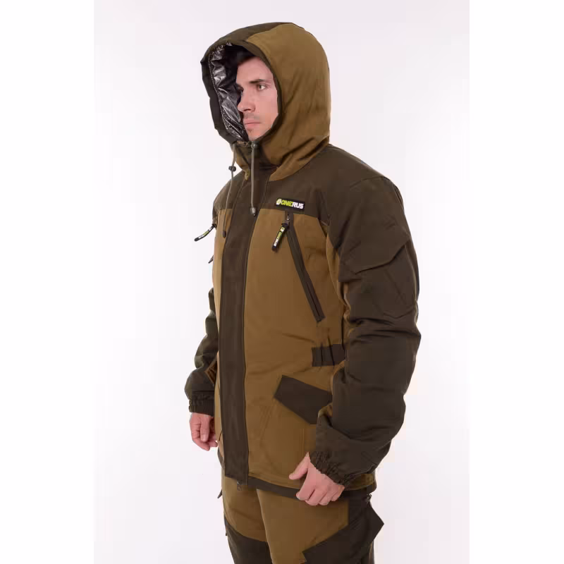 Костюм мужской OneRus Горный -45, ткань Брезент, хаки, размер 56-58, 182-188 см