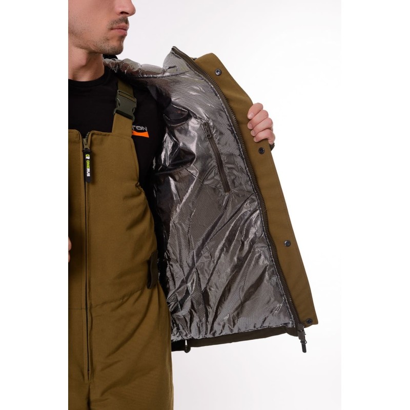 Костюм мужской OneRus Горный -45, ткань Брезент, хаки, размер 44-46, 170-176 см