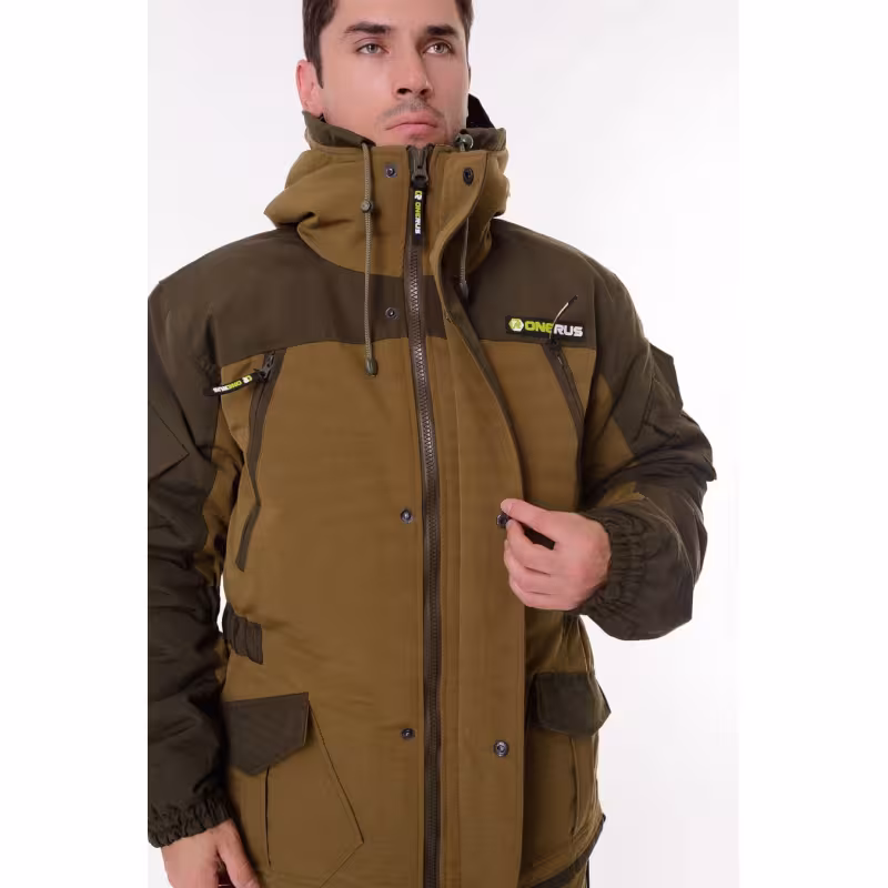 Костюм мужской OneRus Горный -45, ткань Брезент, хаки, размер 48-50, 170-176 см