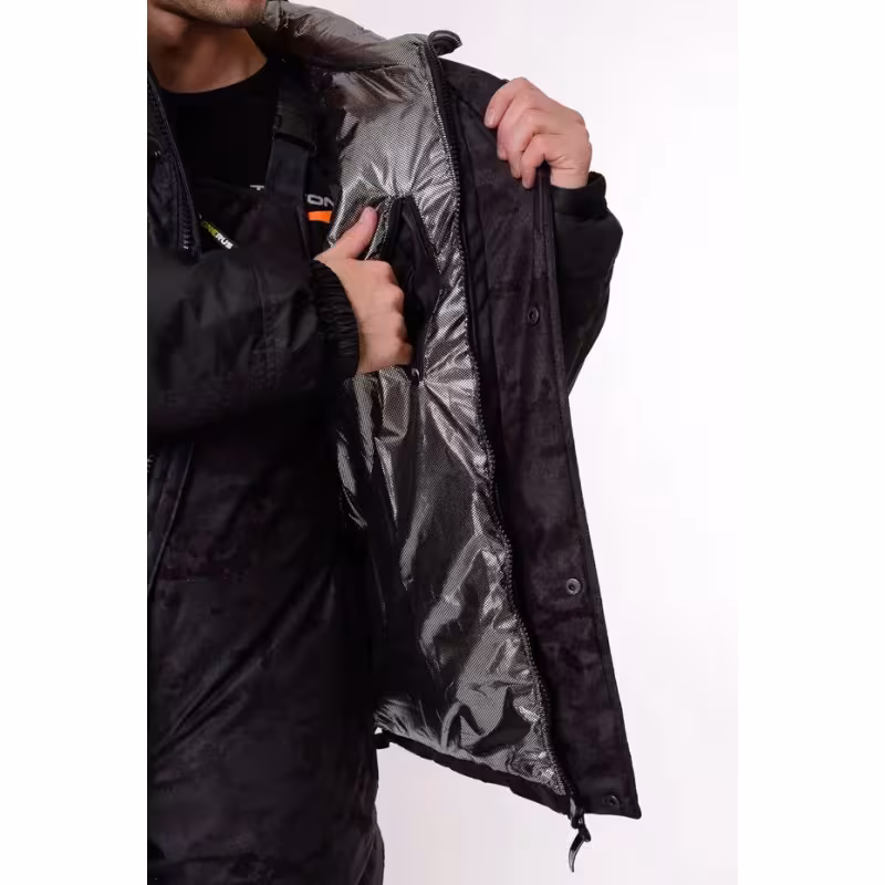 Костюм мужской OneRus Горный -45, ткань Алова/Таслан, цвет черный, размер 52-54, 170-176 см