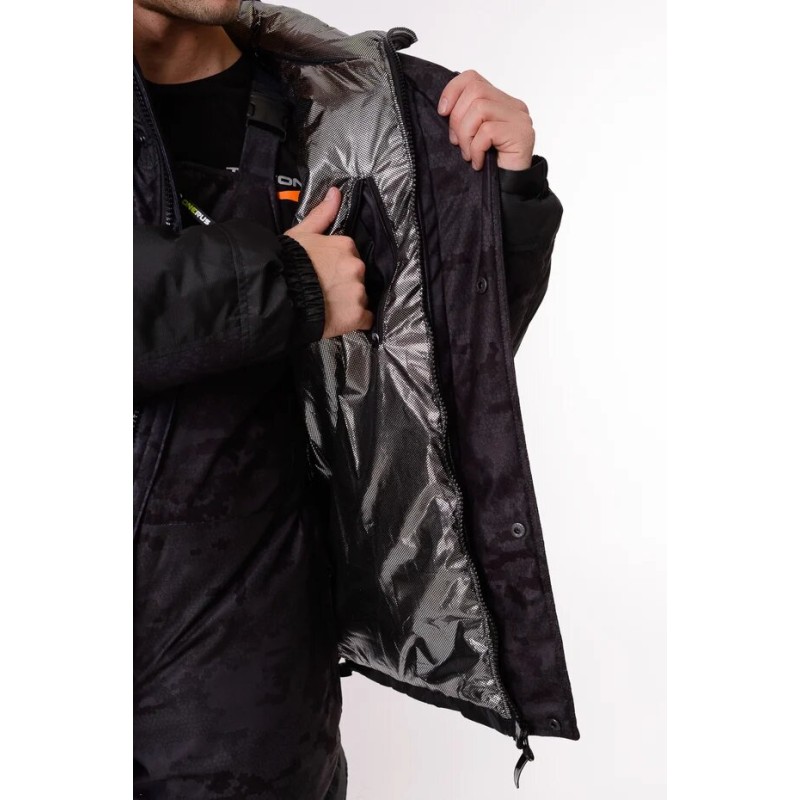 Костюм мужской OneRus Горный -45, ткань Алова/Таслан, цвет черный, размер 52-54, 170-176 см