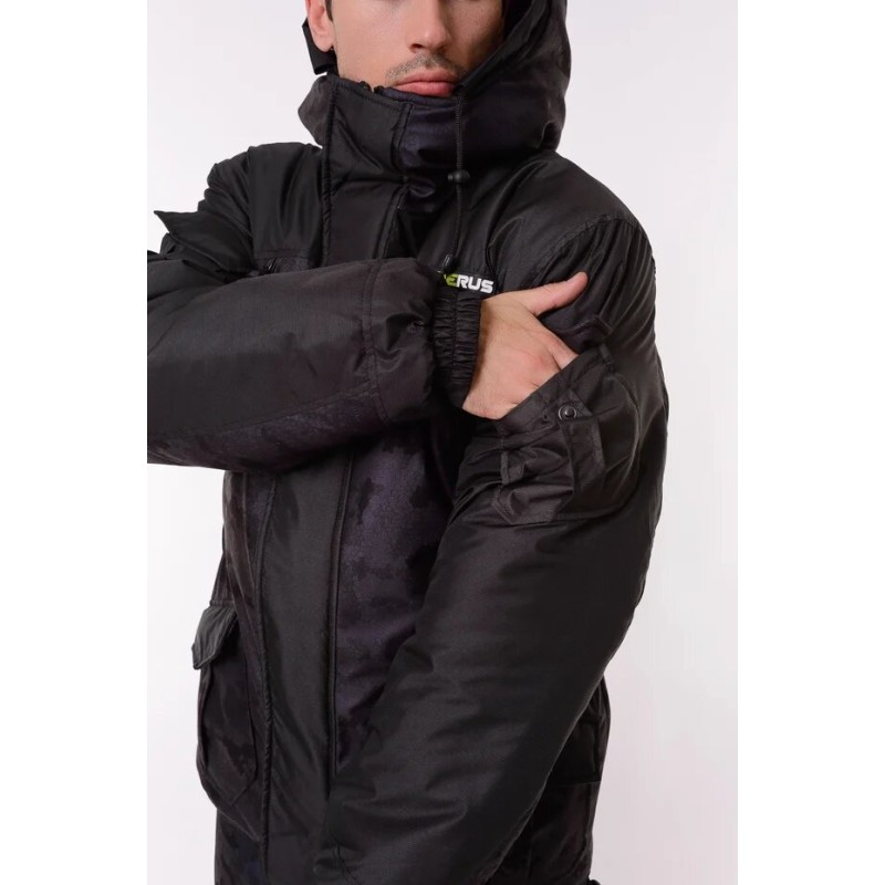 Костюм мужской OneRus Горный -45, ткань Алова/Таслан, цвет черный, размер 52-54, 170-176 см