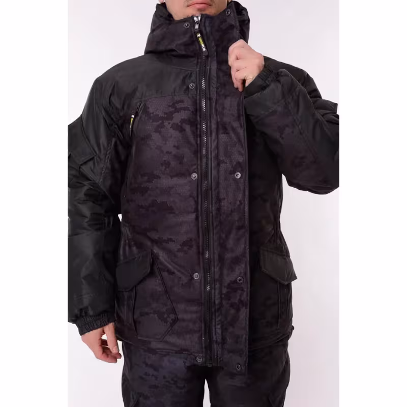 Костюм мужской OneRus Горный -45, ткань Алова/Таслан, цвет черный, размер 52-54, 170-176 см