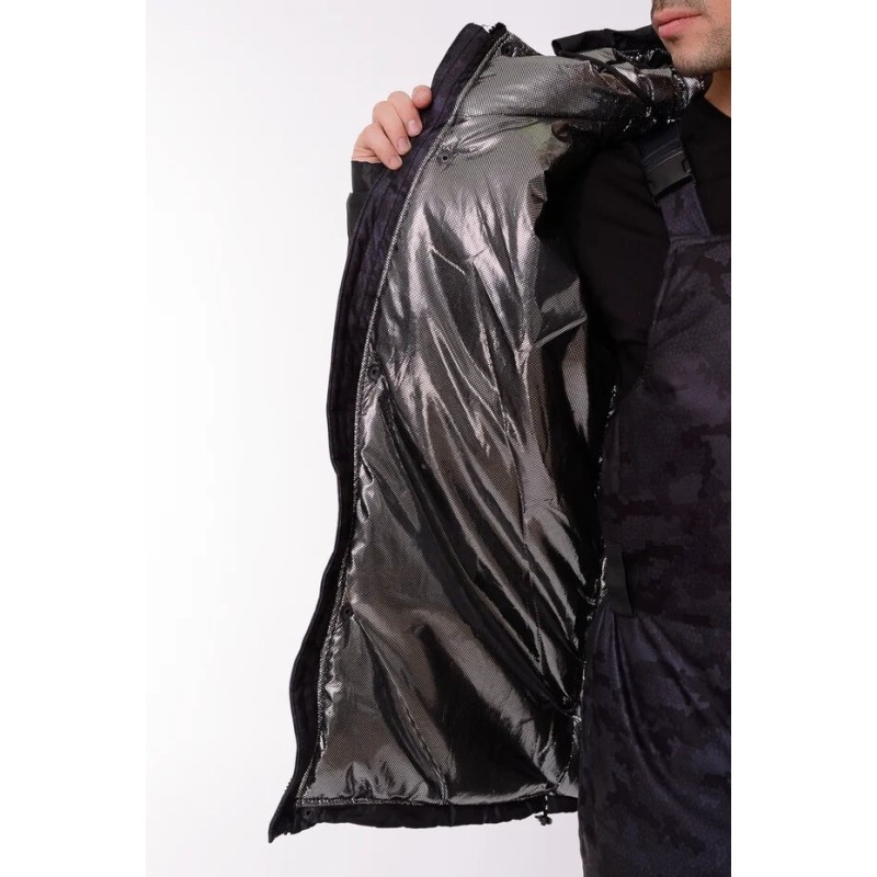 Костюм мужской OneRus Горный -45, ткань Алова/Таслан, цвет черный, размер 56-58, 182-188 см