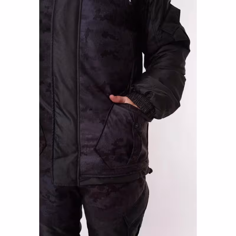 Костюм мужской OneRus Горный -45, ткань Алова/Таслан, цвет черный, размер 48-50, 170-176 см