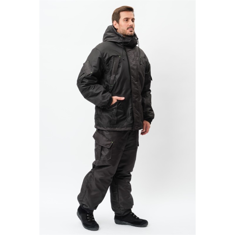 Костюм мужской OneRus Горный ПК -15, ткань Таслан, черный, размер 48-50, 170-176 см