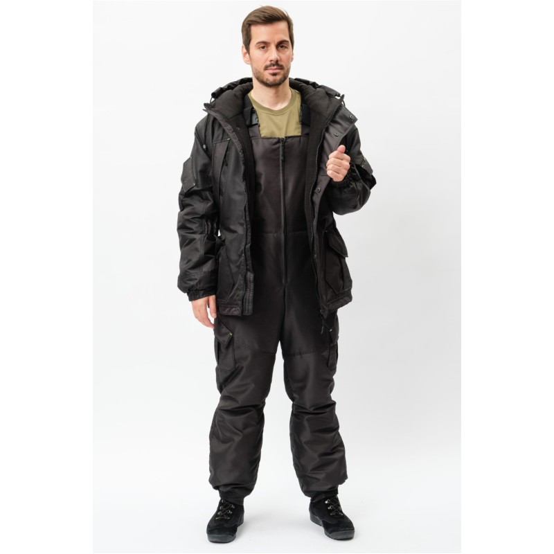 Костюм мужской OneRus Горный ПК -15, ткань Таслан, черный, размер 48-50, 182-188 см