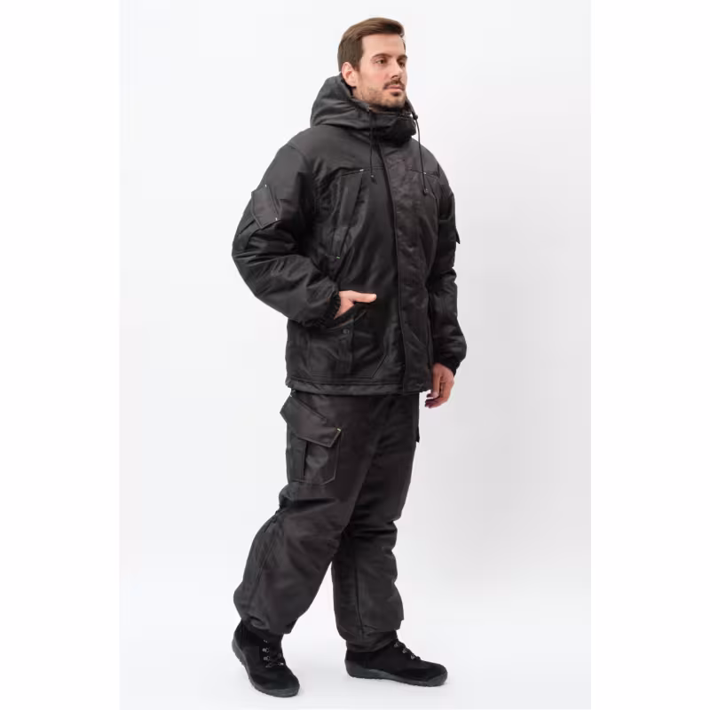 Костюм мужской OneRus Горный ПК -15, ткань Таслан, черный, размер 60-62, 182-188 см