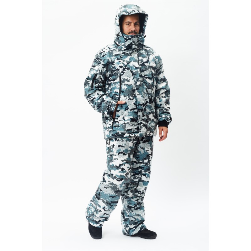 Костюм мужской OneRus Тактика -15, ткань Алова, белый камуфляж, размер 48-50 (M), 182-188 см