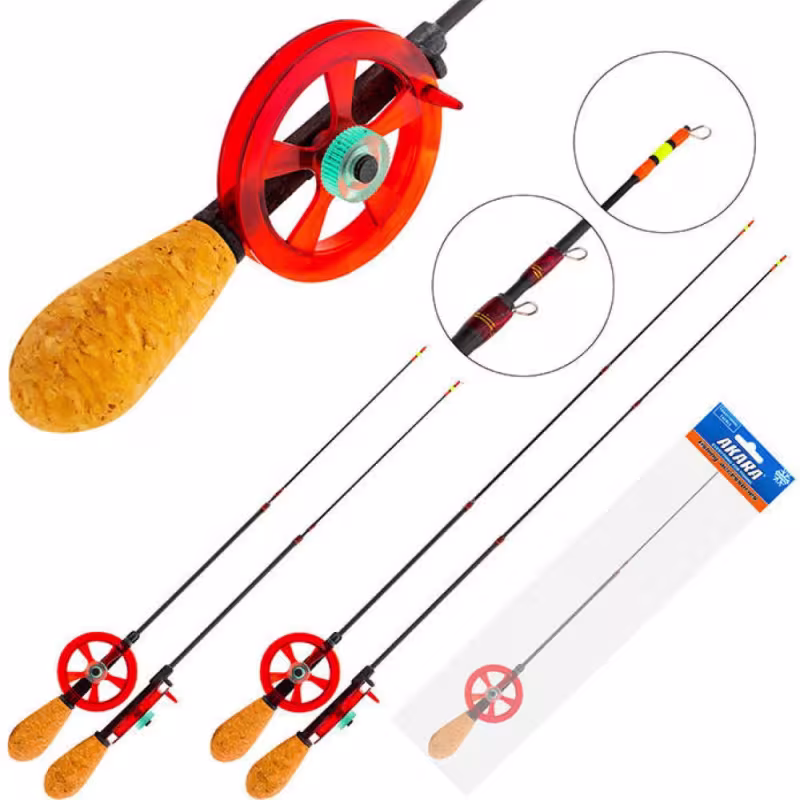 Удочка зимняя телескопическая Akara с катушкой HFTC-2 
