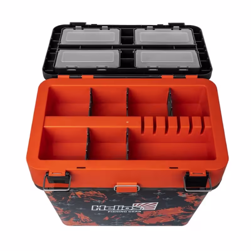 Ящик зимний (шарабан) Helios Shark HS-IB-19-SHO, оранжевый, 19 л