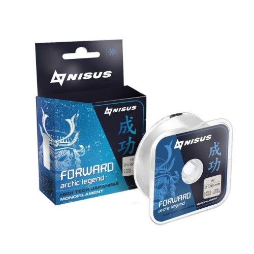 Леска Nisus Forward Arctic Legend 50м, 0,165мм, 2,45кг, прозрачная
