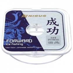 Леска Nisus Forward Ice Fishing 50м, 0,148мм, 2,10 кг, прозрачная