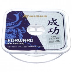 Леска Nisus Forward Ice Fishing 50м, 0,181мм, 2,9 кг, прозрачная