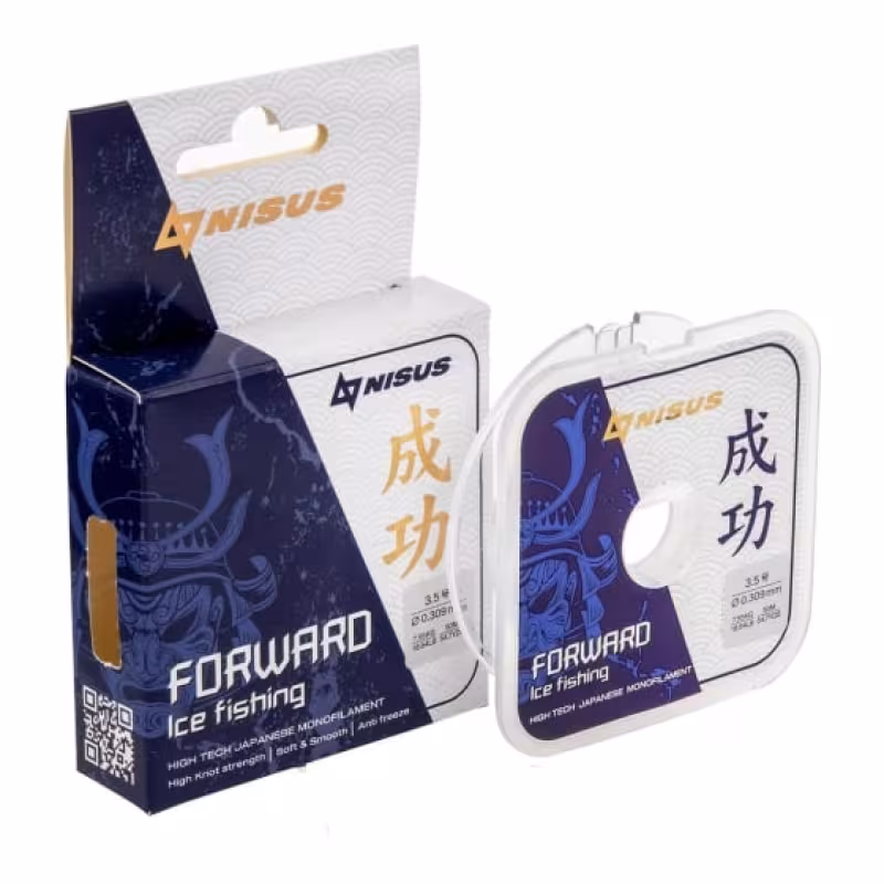 Леска Nisus Forward Ice Fishing 50м, 0,309мм, 7,55кг, прозрачная