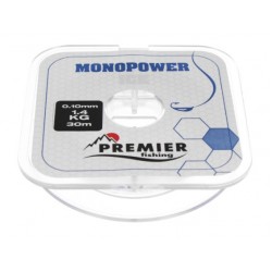 Леска Premier Fishing Monopower Ice, 30м, 0,10мм, 1,4 кг, прозрачная