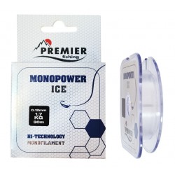 Леска Premier Fishing Monopower Ice, 30м, 0,12мм, 1,7 кг, прозрачная