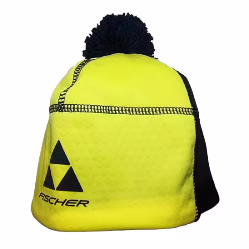 Шапка Fischer Softshell, черный/желтый, размер 54