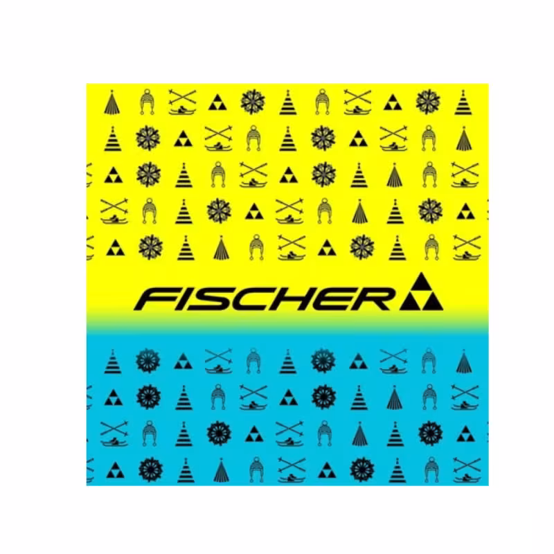 Шарф-бафф Fischer Logo GR8127-400, полиэстер, желтый/бирюзовый
