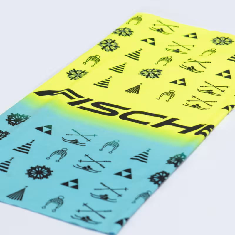 Шарф-бафф Fischer Logo GR8127-400, полиэстер, желтый/бирюзовый