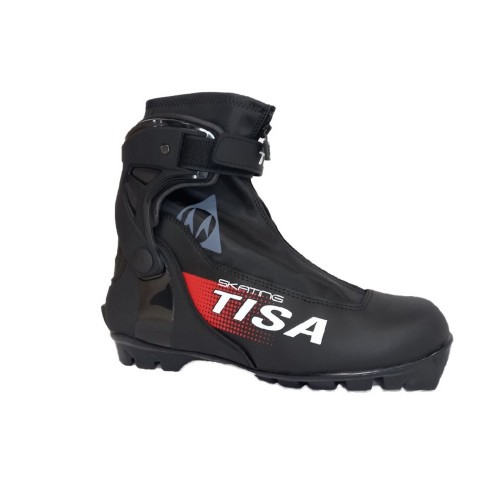 Ботинки лыжные Tisa NNN Skate S85122, черный/красный, размер 45