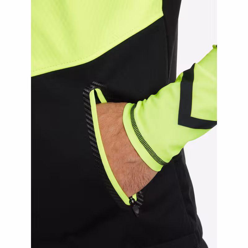 Жилет мужской Fischer Softshell Warm, черный/желтый, размер 50