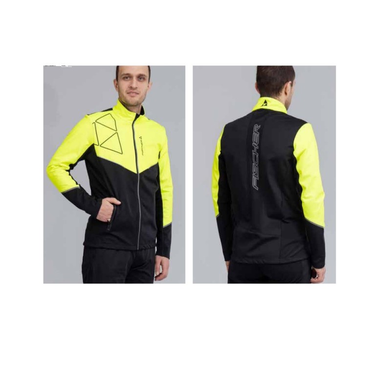 Куртка мужская Fischer Softshell Light GR8207-103, черный/желтый, размер 56 (XXL)