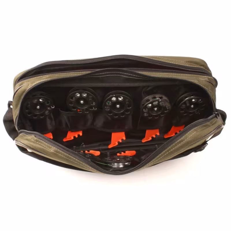 Жерлицы с угловой стойкой оснащенные в сумке Stinger Tip Up Set STI010, 10 шт.