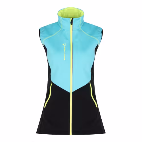 Жилет женский Fischer Softshell Warm, бирюзовый/черный, размер 46