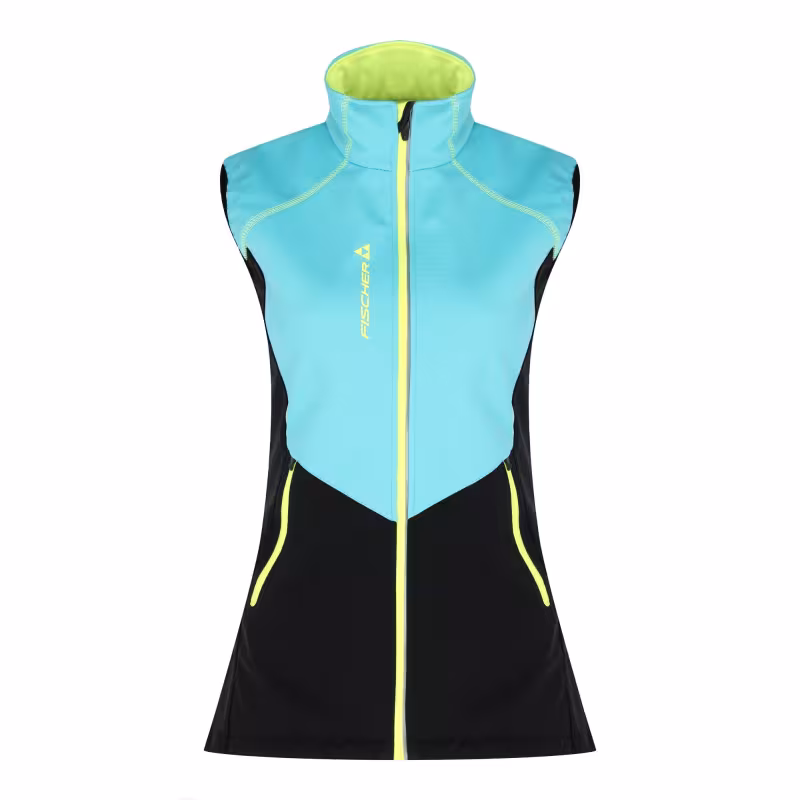 Жилет женский Fischer Softshell Warm, бирюзовый/черный, размер 48
