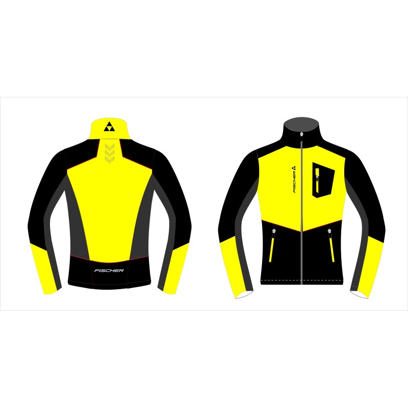 Куртка детская Fischer Softshell Warm GR8132-103, черный/желтый, 158 см