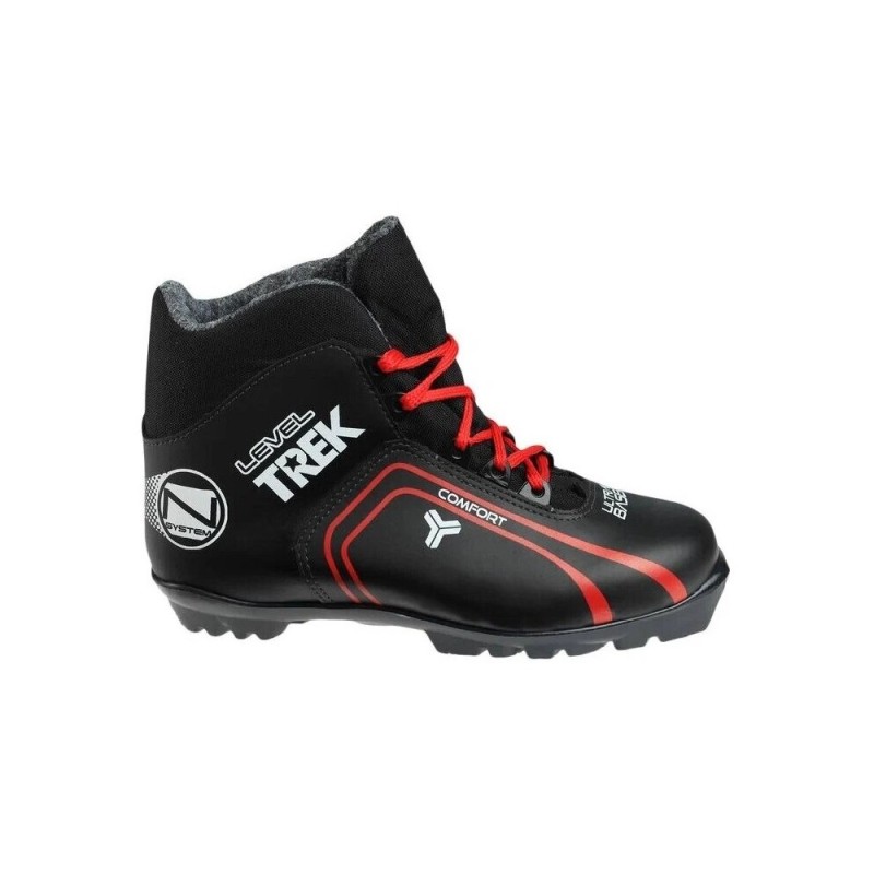 Ботинки лыжные Trek Level 2 NNN, черный/красный, размер 40