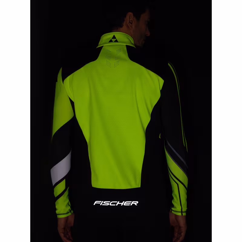 Жилет мужской Fischer Softshell Warm, черный/желтый, размер 56