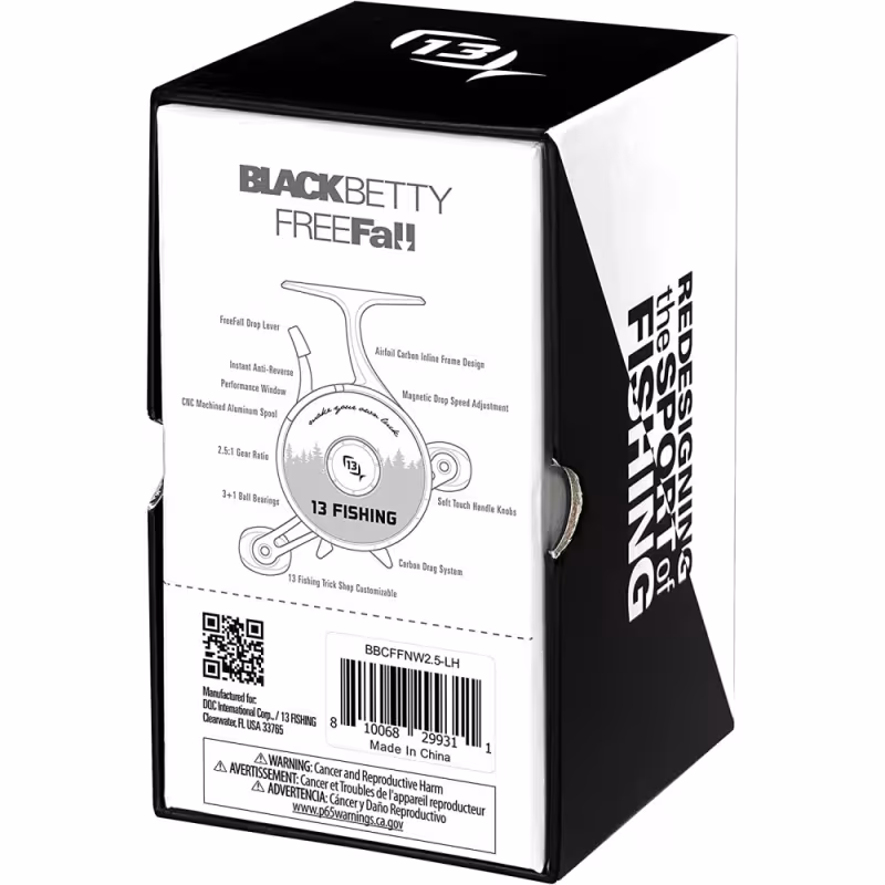 Катушка инерционная 13 Fishing Black Betty Freefall Carbon Northwoods Edition 2.5:1, LH