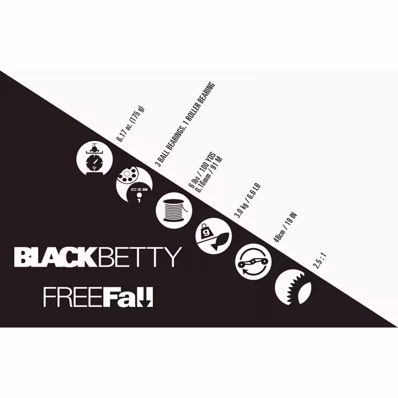 Катушка инерционная 13 Fishing Black Betty Freefall Carbon Northwoods Edition 2.5:1, LH