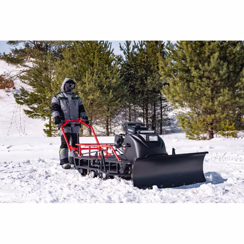 Мотобуксировщик Бурлак-М Экспедитор, 20 л.с., катки, ручной запуск