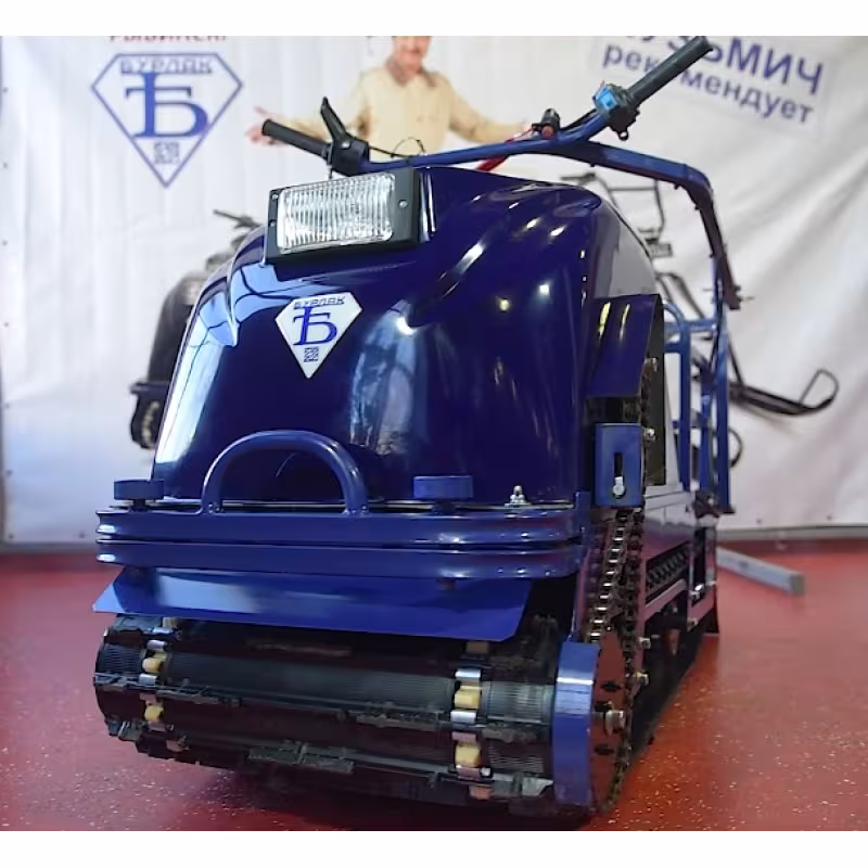 Мотобуксировщик Бурлак-М FK, 15 л.с., разборный, катки, ручной стартер