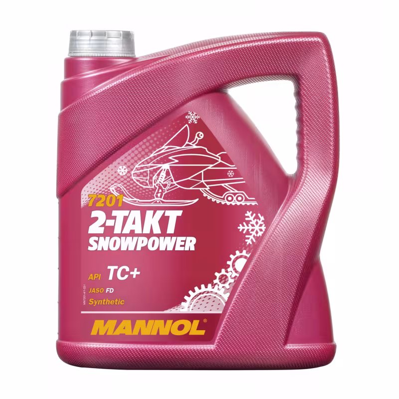 Масло моторное синтетическое для 2Т двигателей Mannol Snowpower 2Т, 4 л
