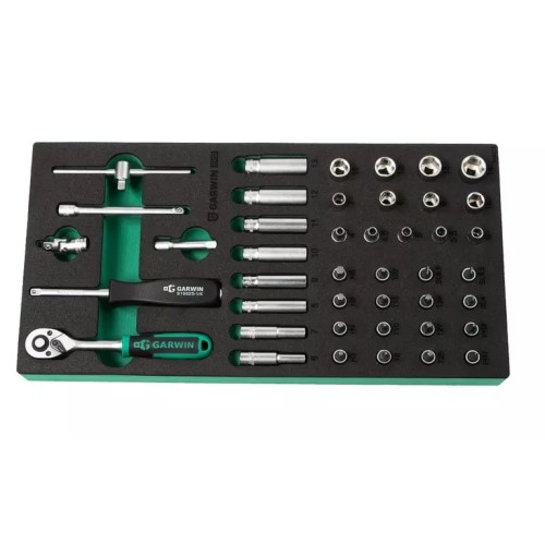 Набор торцевых головок Garwin 645015, 43 предмета