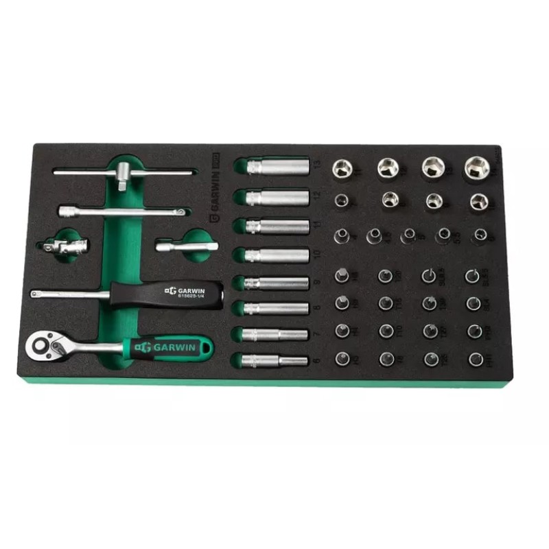 Набор торцевых головок Garwin 645015, 43 предмета