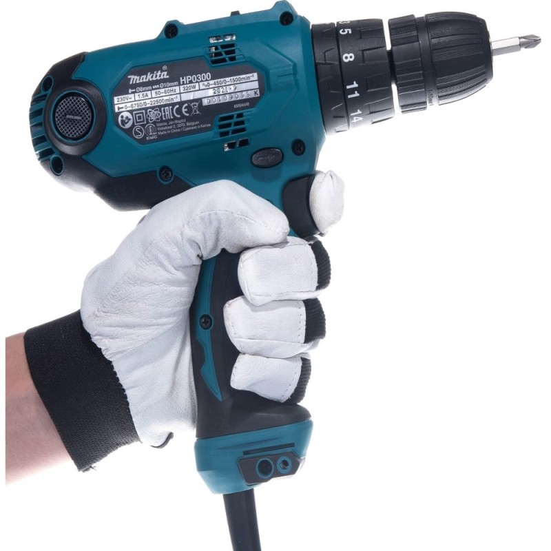 Дрель-шуруповерт ударная сетевая Makita HP0300 