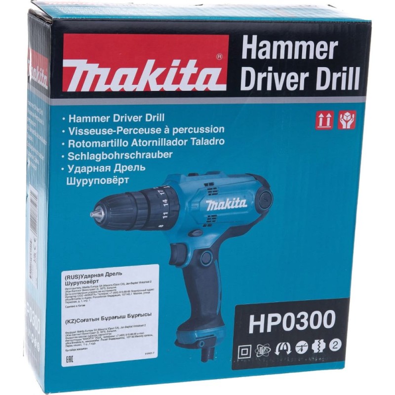 Дрель-шуруповерт ударная сетевая Makita HP0300 