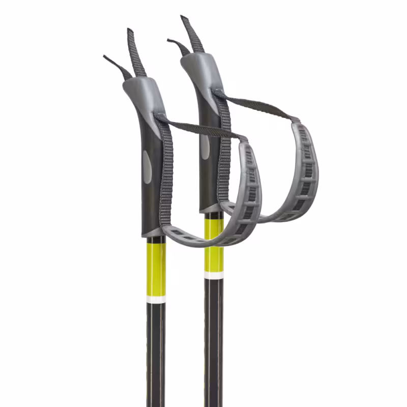 Лыжные палки Vuokatti Black/Yellow, стекловолокно, 120 см