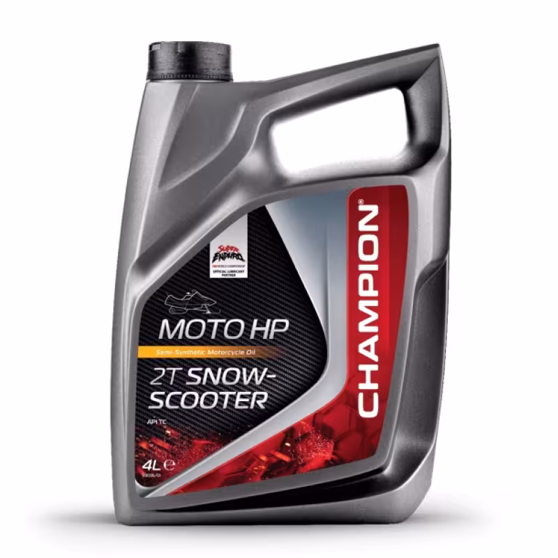 Масло моторное полусинтетическое для 2Т снегоходов Champion Moto HP 2T Snowscooter, 4 л