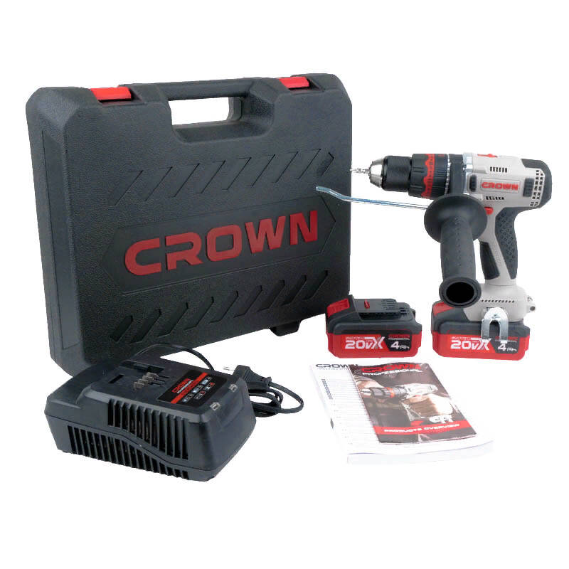 Дрель-шуруповерт ударная аккумуляторная Crown BL CT21093HMX-4 BMC