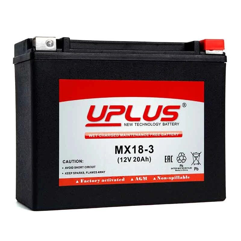 Аккумулятор Uplus MX18-3 YTX24HL-BS 20 Ah, 12V