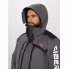 Костюм мужской Huntsman Siberia, ткань Breathable, серый/черный, размер 48-50, 182-188 см