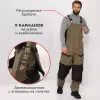 Костюм мужской Huntsman Siberia, ткань Breathable, хаки/черный, размер 48-50, 182-188 см