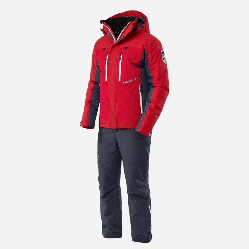 Костюм мужской Finntrail Atlas 3440 Red, ткань Рипстоп/мембрана Hard-Tex, красный, размер 58-60 (XXL),185-195 см